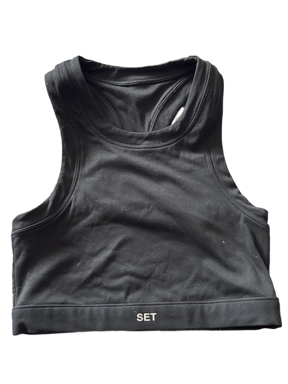 SET Active High Neck Bra Tank Medium Black NWOT